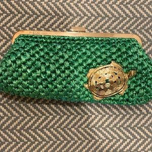 Lilly Pulitzer Clutch with Turtle Embellishment
